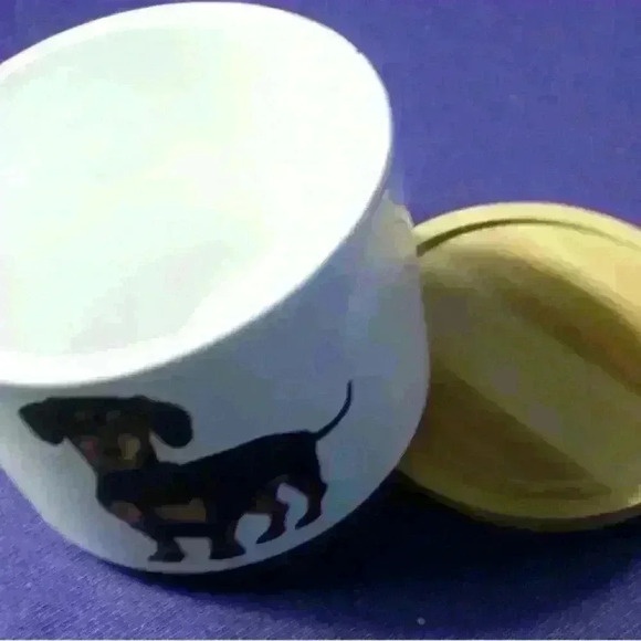 NEW Dachshund Mini Ceramic Flower Pots (3) with Bamboo Detachable Bases - Picture 4 of 5